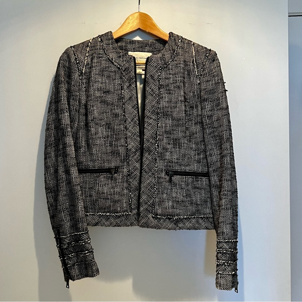 Banana Republic Tweed Moto Jacket Size 4